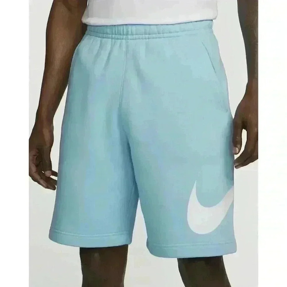 Nike BV2721-499 Men's Blue Chill & White Cotton Sportswear Club Shorts Size L - Picture 4 of 4